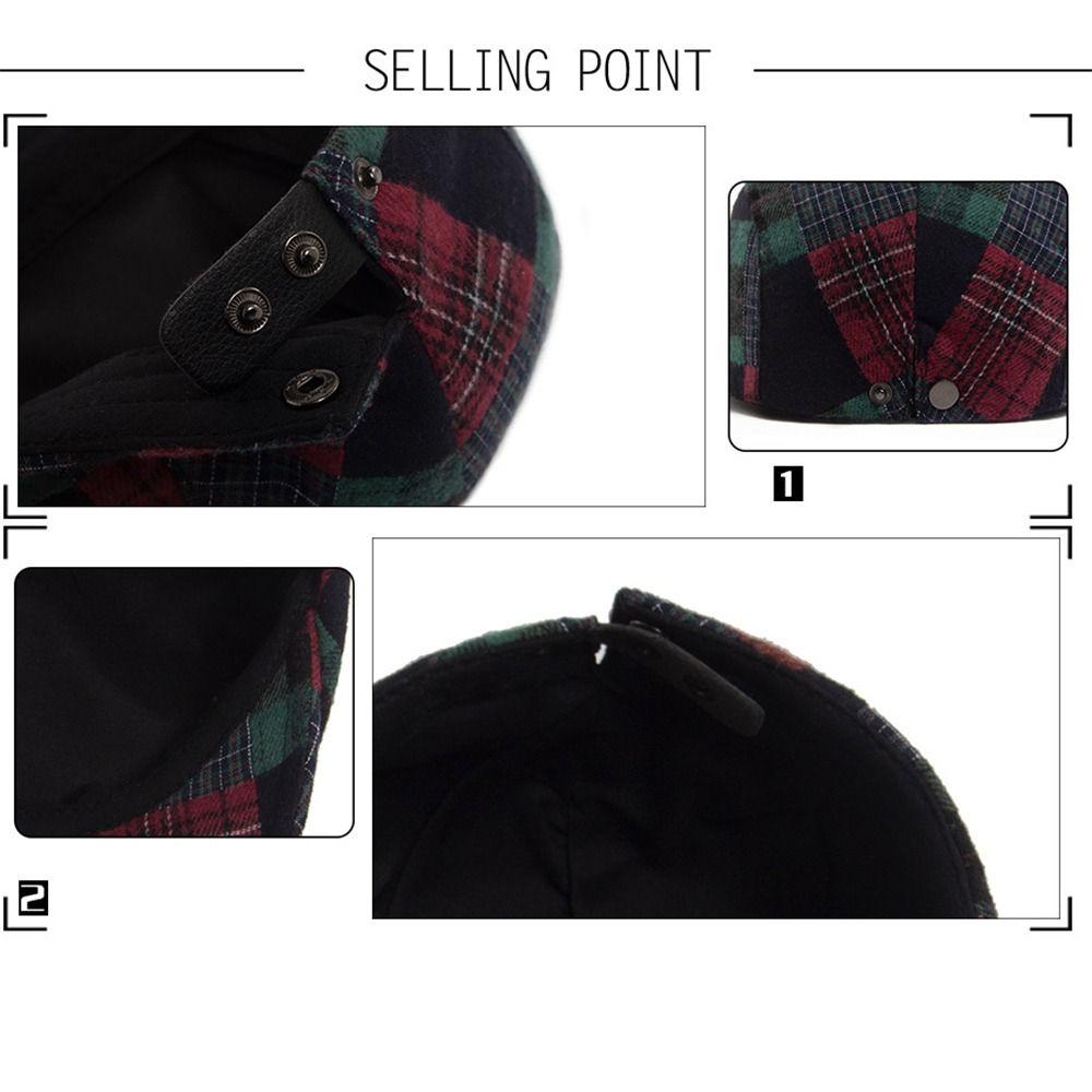 Fashion Big Plaid Patchwork Beret Retro Style Casual Style Flat Cap Hip Hop Design Newsboy Hat For Spring Autumn