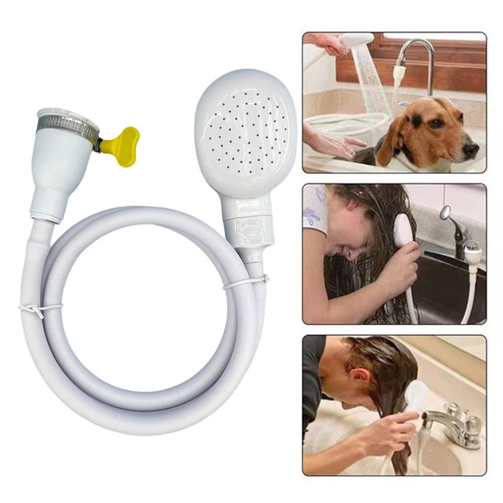 1.3 Meters Adjustable Hose Bath Tap Shower Hose Portable Shower Attachment