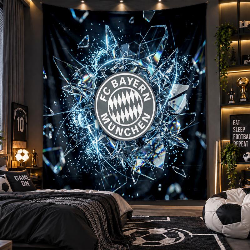 Wall Hanging Tapestry Bayern Munich Print Cloth for Living Room Bedroom Home Decor