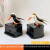 Automatic Bird Toothpick Dispenser - Push-Type, Cute Woodpecker Design