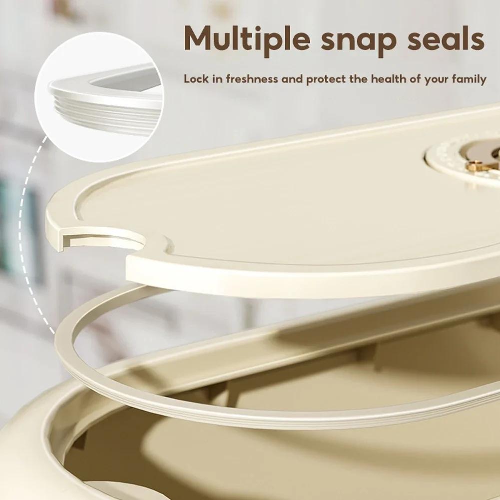 Контейнер для хранения риса 5/10 кг, дозатор сухих продуктов, ведро для риса с защитой от насекомых, большая емкость для хранения хлопьев, банка для домашней кухни