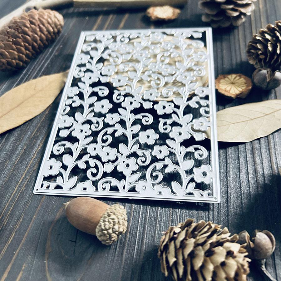 Фон из цветов Рамка Металлические режущие штампы Для DIY Скрапбукинга Альбом Бумажные Карты Декоративные Поделки Тиснение Высечки