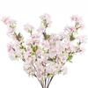 4 шт. Искусственные ветки цветущей вишни, цветок для наполнения вазы, длинный стебель, украшение для дома, свадьбы, вечеринки, центральные элементы для стола
