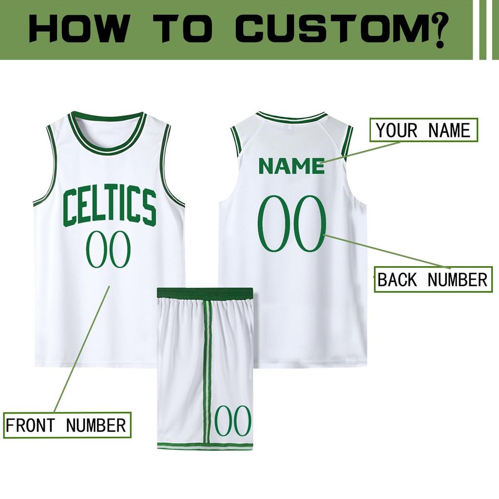Basketball Name/NumberCustom Clothes Kids Basketball Suit Classic Tops + Pants Basketball Jerseys Suit Set
