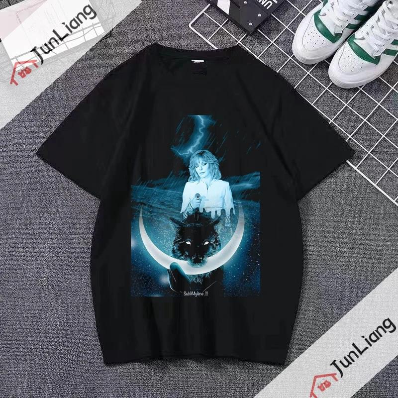 2023 Mylene Farmer Nevermore Merch Shirt Unisexs and Womens Fun Tshirt Round Neck Short Sleeve Birthday Gift Top