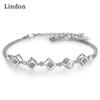 Линдон циркон браслет ювелирные изделия геометрические бусины браслеты-цепочки модный тонкий свадебный подарок для подруги женщин