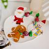 50Pcs Cute Cartoon Christmas Lollipop Decorative Cardboard Holiday Party Christmas Atmosphere Candy Packaging DIY Decoration