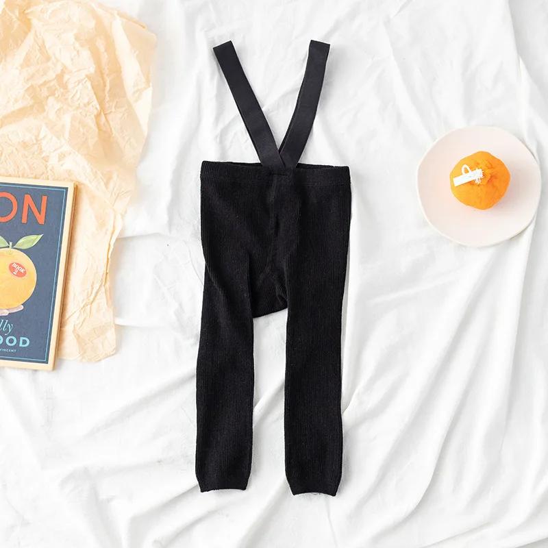Колготки на подтяжках для младенцев, весенне-осенние колготки для маленьких девочек и мальчиков, одежда для маленьких девочек, бандажные леггинсы с высокой талией и перек...
