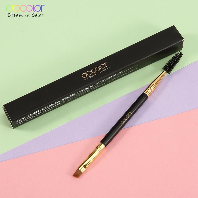 Кисть для бровей с щеточкой 2-в-1 Docolor