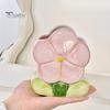Ceramic Flower Pen Holder Handmade Tulip Cosmetic Storage Box Makeup Brush Organizer Flower Pencil Holder for Home Office Desk