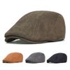 Зимне-осенняя винтажная кепка-ньюсбой, шляпа, мужская, женская, повседневный берет, однотонная кепка, плоские кепки из искусственной кожи