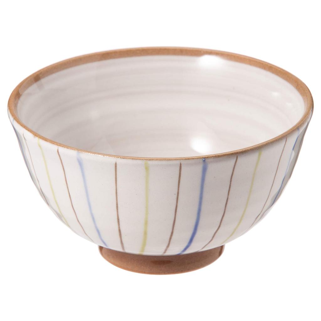 Mino Ware Nishiki Jugusa Rice Bowl Blue K21048