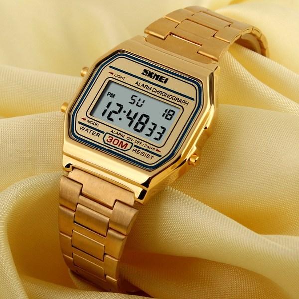 Clear Day Simple Classic Metal Electronic Watch
