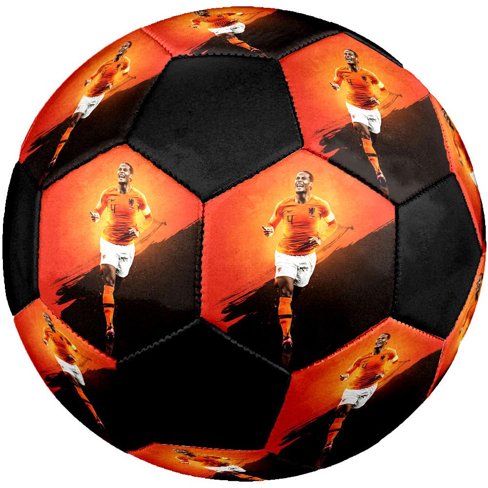 van Dijk Size 5 Soccer Ball, Machine-Stitched PVC, Durable & High Bounce, All Ages Fit, fan merchandise, matches & outdoor use.