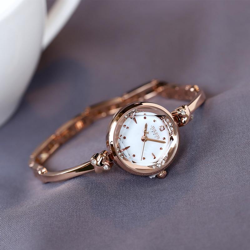 Women's watch, genuine steel band braceletsmall dial, Korean style, trendy, fashionable, simple analog watch, new women's watch.