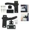 Universal RV Camper Screen Door Latch Right Hand Handle Kit For Travel Trailer Motorhome Black Plastic