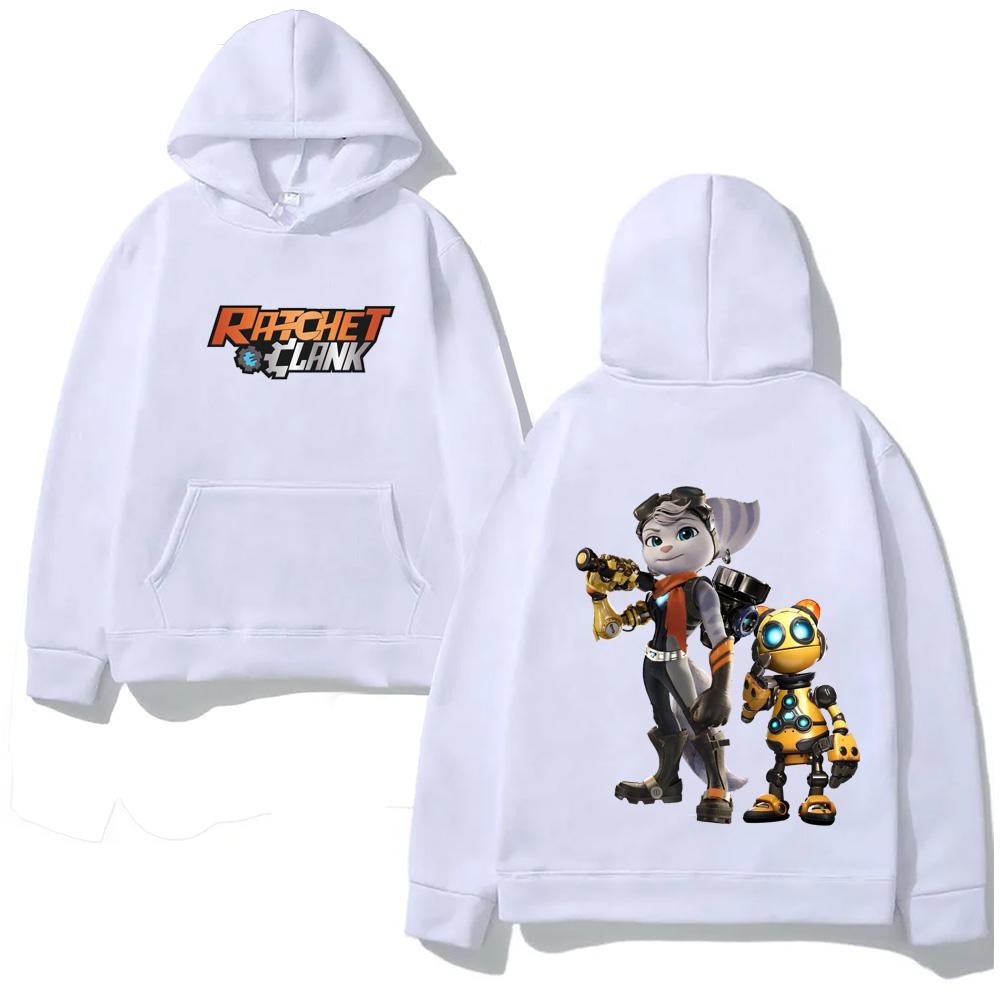 Ratchet & Clank Rift Apart Game Hoodie Casual Sweatshirt Fleece Clothes Unisex with Pocket  Hoody