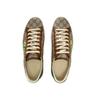 GUCCI ACE Fake/Not Canvas Print Low Top Sneaker Women's Brown 636359 2GC10 8260