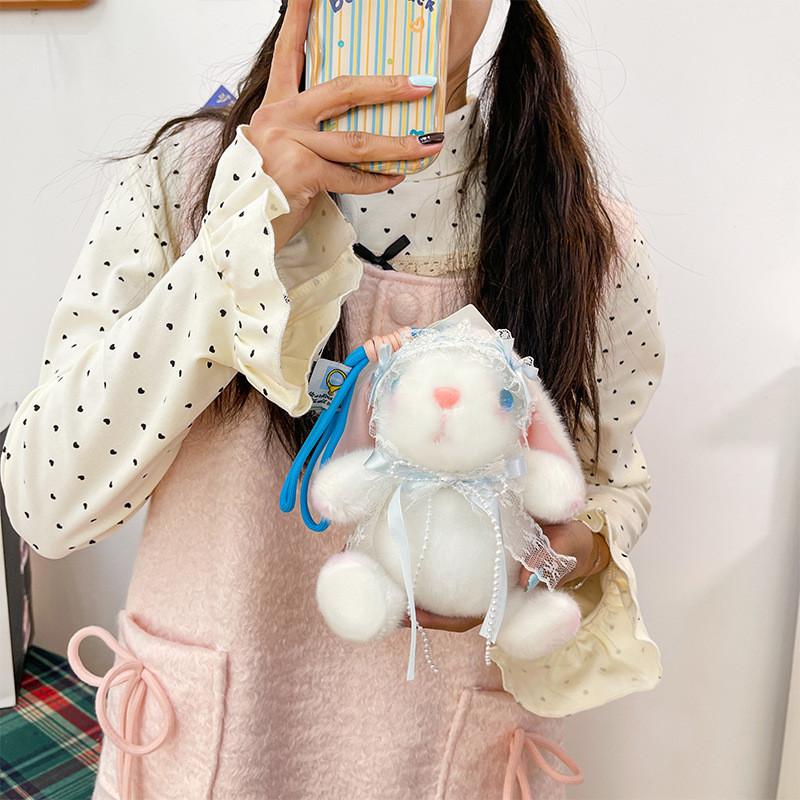 Cute Rabbit Plush Hanging Ornament For Women And Men Bag Accessories