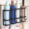 Wall-Mounted Entryway Umbrella Rack with Hooks