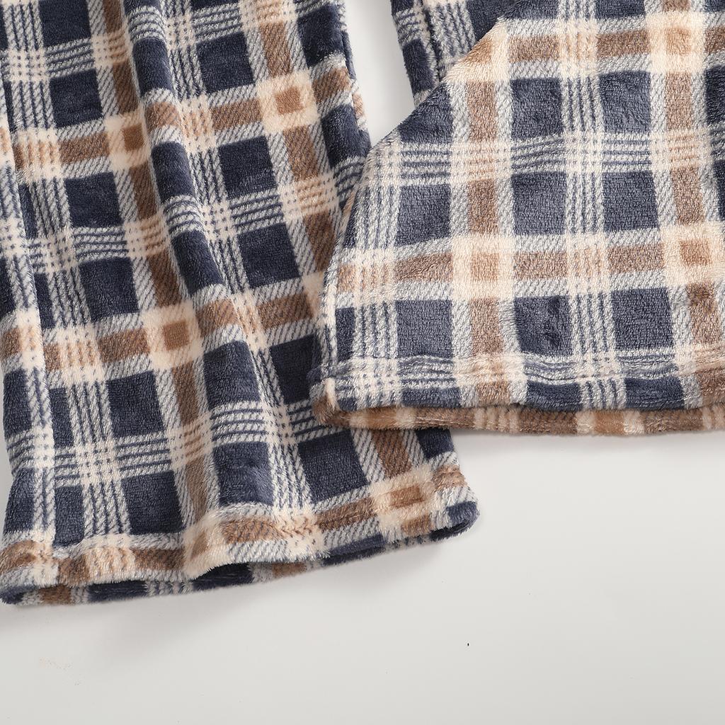 Женские пижамные брюки плюшевые штаны для сна мягкие пижамные брюки с эластичной талией узорчатые брюки с 2 карманами