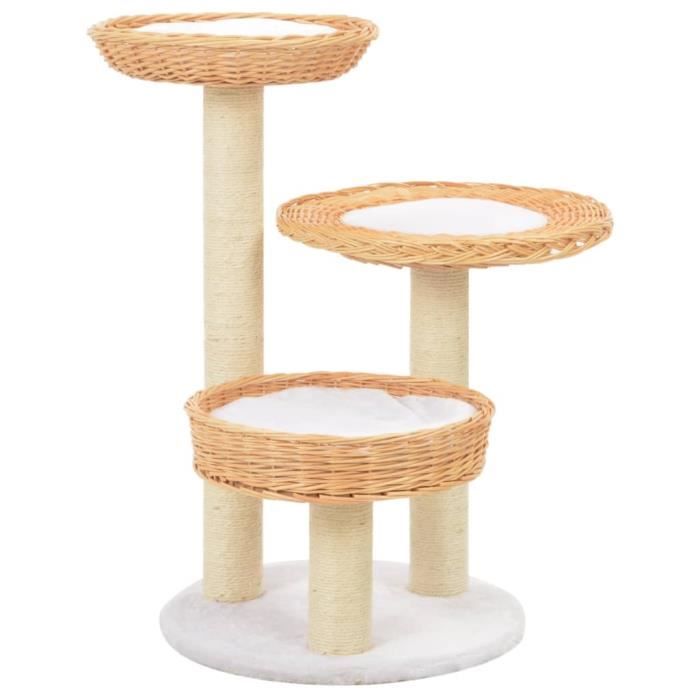 VidaXL Cat Tree with Natural Sisal Scratching Post Willow Wood