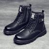 Мужские ботинки Мартин осень и зима новые мужские высокие рабочие ботинки молодежные бархатные толстоподошвенные трендовые ботинки 2025
