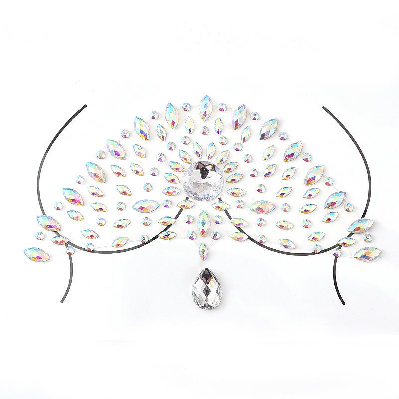 Блестящие тату-наклейки для макияжа и украшения груди на карнавал