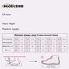 Fashion Inside Heightened Single Shoes Women's Fashion Round Toe Light Mouth Colorblock Rivet Metal Buckle Soft Sole Flat Shoes