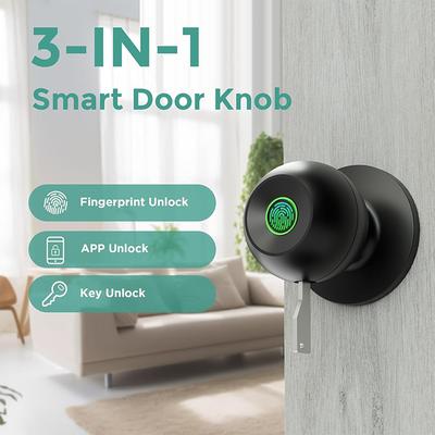 Замок со сканером отпечатков пальцев Type-C Bluetooth Tuya APP Control Умный дверной замок Дверная ручка без ключа Электронный дверной замок со сканером отпечатков пальцев