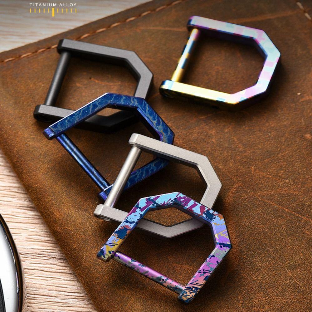 Portable Titanium Horseshoe Buckles Multifunctional Keychain Hooks Outdoor Accessories