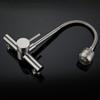 Universal Wall Mounted Stainless Steel Kitchen Faucet Cold and Hot Tap  360 Degree Swivel Flexible Hose Single Handle Faucet