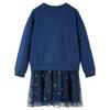 Children S Dress with Long Sleeves Navy Blue Size 92