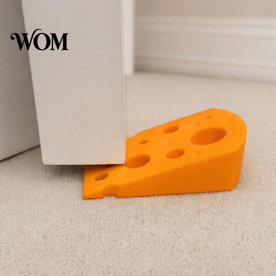 Furniture Protection Doorstop 3D Printed Cheese Doorstop, Non-slip Door Stopper, Stable Base Wedge Stopper Wedge, Protects Walls Furniture,
