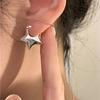 Trend  Color Plated Hollow Star Hoop Earring For Women Fashion Vintage Accessories Aesthetic Jewelry Gift