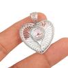 Handmade Morganite Rare Gemstone 925 Sterling Silver Jewelry Pendant1.4" For Mom CP-15-10