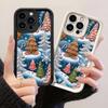 JT208 Милые рождественские огни для iPhone 17 16 15 14 Pro Max Samsung S26 S25 Ultra A17 A16 A07 A56 Xiaomi 15T Redmi 15c 14C Note 13 Мягкий чехол из ТПУ