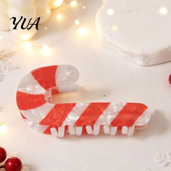 Lightweight Hair Accessories for Christmas Claw Clip Women, Cute Patterns Non-Slip Strong Hold Tree Barrettes Shark Clip, Decorative Holiday