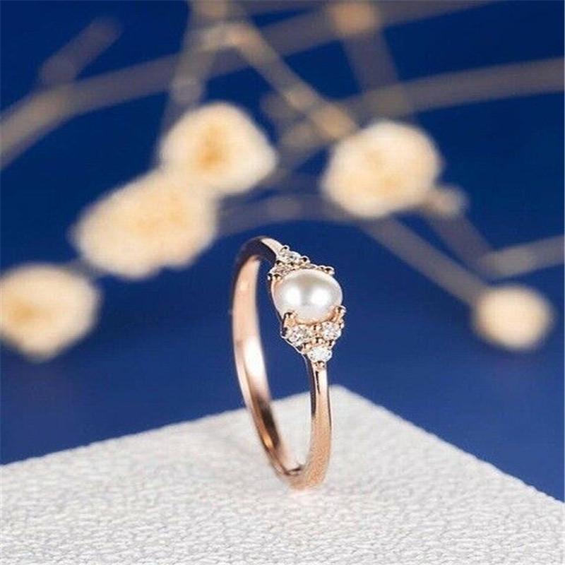 Помолвка, свадьба, подарок, жемчужные кольца, модная невеста, простые и изысканные ювелирные изделия, роскошь