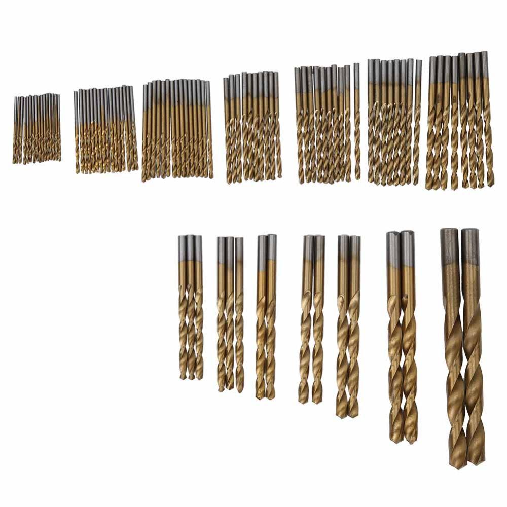 99pcs Round Shank High Speed Steel Drill Bits HighSpeed Steel Jobber Drill Bits  Hardened Metal