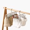 Socks Drying Rack with 10 Clips, Multi-Function Dormitory Student Home Balcony Drying Clips, Underwear Drying Clips Scarf Hanger