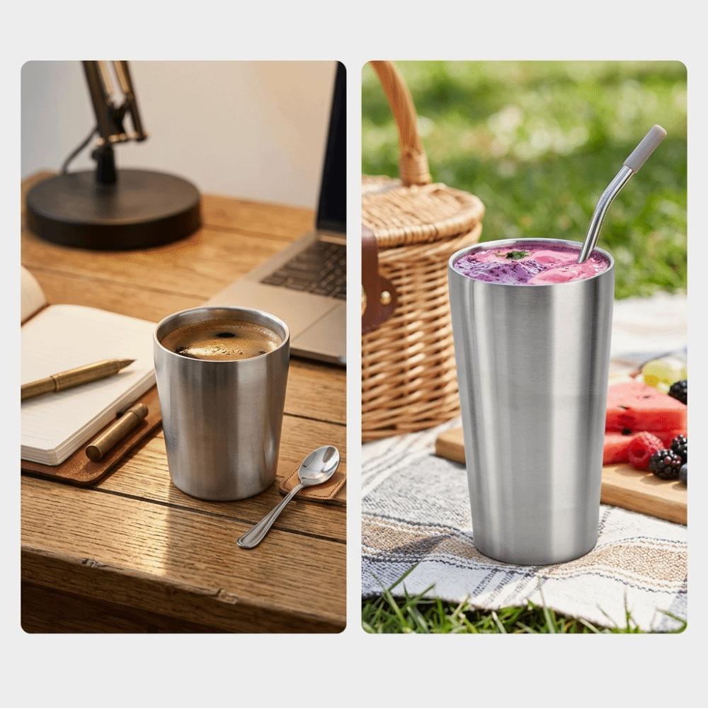 Thickened Stable Juice Beer Tumbler Rustless Steel Straight Drinking Mug  Party Beer Drinking