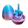 Middle Finger Easter Egg Funny Prank Toy 3D Printed Hilarious Surprise Ornament Rude Joke Egg Gag Gift for Office Party Birthday