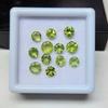Round Shape Natural Loose Green Peridot Gemstone, 12 Pcs Lot, 5-6 mm Size, 6.10 Carat Lot, Loose Stone.