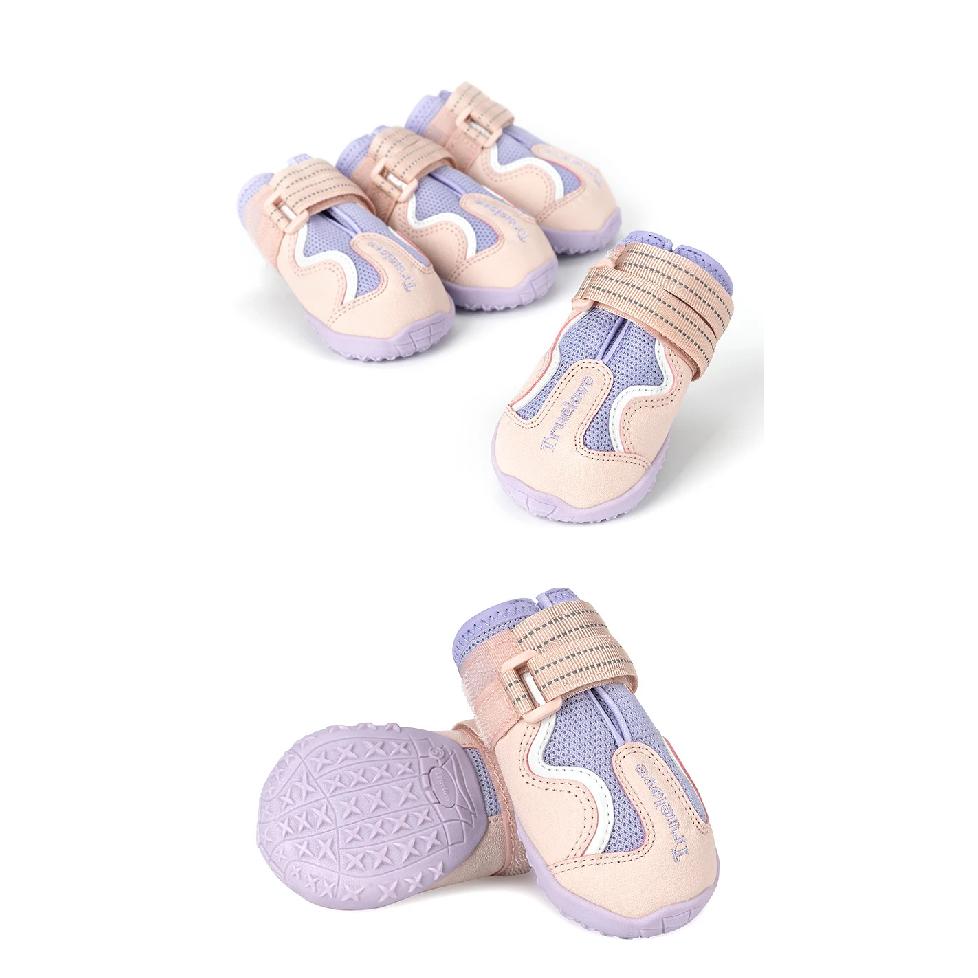 Truelove Breathable Dog Shoes with TPR Sole Flexible Protectable Soft Outsole Classic Outdoor Dog Boots All Breed 4Pcs TLS3962