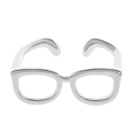 Парное кольцо на палец Мини очки Регулируемое кольцо Искрящееся кольцо на кончик пальца с инкрустацией стразами Аксессуар для пальца