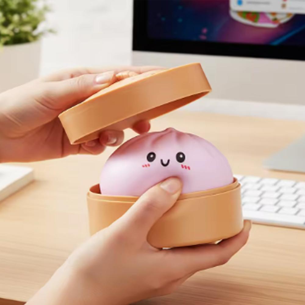 Красочные эластичные игрушки-хлеб Реалистичная гигантская паровая булочка Сжимаемая Низкий отскок Многоразовая игрушка-антистресс Для домашнего декора и подарка