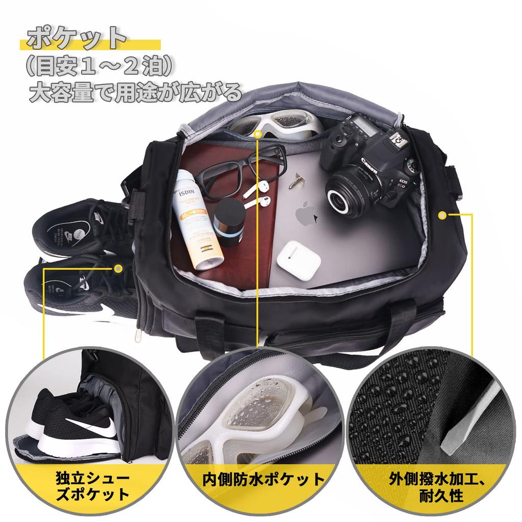 Boston Bag for School Large with Shoe Gym Bag Capacity Even At Training 1 2 3 21001 [GSG] Trips, Men, Women, Golf, Travel, Sports, Capacity, Storage,