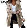 Autumn and Winter Solid Color Casual Plus Size Sweater Cardigan Hooded Colorblocking Loose Lazy Wind Medium-length Casual Knitted Jacket
