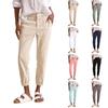 Women's Work Casual Cropped Pants Casual Tapered Utility Jogging Pants With Pockets